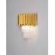 Gold Aluminum & Crystal (21 pcs) LED E14 2x5 Watt 230 Volt IP20 Bulb Excluded L: 24 W: 16.3 H: 26.5 cm 