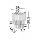 Gold Aluminum & Crystal (21 pcs) LED E14 2x5 Watt 230 Volt IP20 Bulb Excluded L: 24 W: 16.3 H: 26.5 cm 