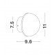 White Gypsum & White Alumimium LED 6 Watt 220-240 Volt 160Lm 3000K IP20 D: 11 W: 9.6 H: 7.5 cm 