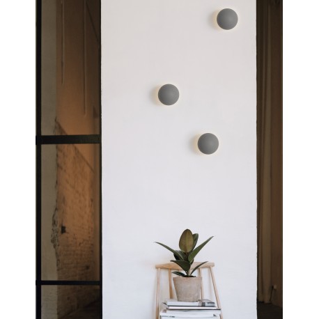 Gray Concrete & White Alumimium LED 6 Watt 220-240 Volt 160Lm 3000K IP20 D: 11 W: 9.6 H: 7.5 cm 