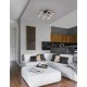 Triac Dimmable Sandy Black Aluminium & Acrylic LED 36 Watt 230 Volt 1800Lm 3000K IP20 D : 59 W: 59 H: 15 cm 