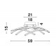Triac Dimmable Sandy Black Aluminium & Acrylic LED 36 Watt 230 Volt 1800Lm 3000K IP20 D : 59 W: 59 H: 15 cm 