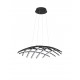 Triac Dimmable Sandy Black Aluminium & Acrylic LED 83 Watt 230 Volt 4000Lm 3000K IP20 D : 81 W: 81 H: 150 cm Adjustable Height 