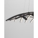Triac Dimmable Sandy Black Aluminium & Acrylic LED 83 Watt 230 Volt 4000Lm 3000K IP20 D : 81 W: 81 H: 150 cm Adjustable Height 