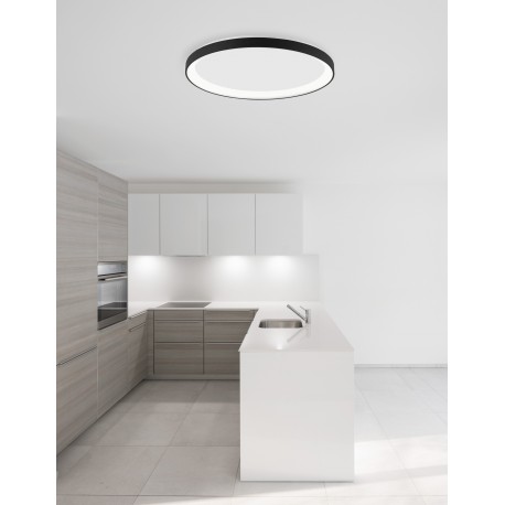 3000K Triac Dimmable Sandy Black Aluminium & Acrylic LED 30 Watt 230 Volt 1785Lm IP20 D: 38 H: 6 cm 