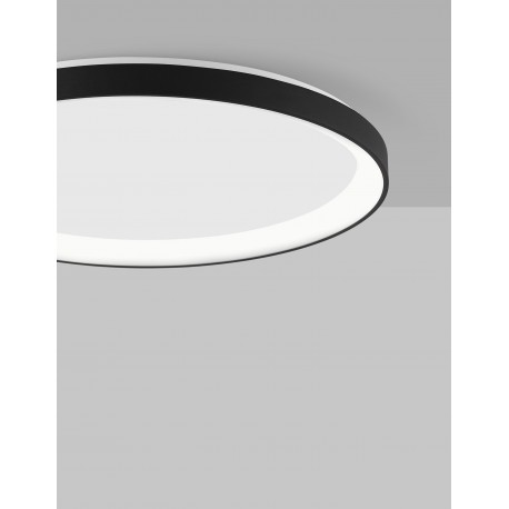 3000K Triac Dimmable Sandy Black Aluminium & Acrylic LED 40 Watt 230 Volt 2554Lm IP20 D: 48 H: 6 cm 