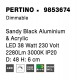 3000K Triac Dimmable Sandy Black Aluminium & Acrylic LED 40 Watt 230 Volt 2554Lm IP20 D: 48 H: 6 cm 