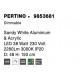 3000K Triac Dimmable Sandy White Aluminium & Acrylic LED 38 Watt 230 Volt 2175Lm IP20 D: 48 H: 150 cm Adjustable Height 