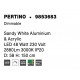 3000K Triac Dimmable Sandy White Aluminium & Acrylic LED 48 Watt 230 Volt 2773Lm IP20 D: 58 H: 150 cm Adjustable Height 