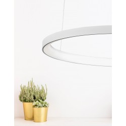Triac Dimmable Sandy White Aluminium & Acrylic LED 61 Watt 230 Volt 4235Lm 3000K IP20 D: 78 H: 150 cm Adjustable Height 