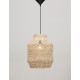 Natural Rattan Black Fabric Wire & Base LED E27 1x12 Watt 230 Volt IP20 Bulb Excluded D: 35 H1: 44 H2: 215 cm Adjustable height 