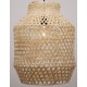 Natural Rattan Black Fabric Wire & Base LED E27 1x12 Watt 230 Volt IP20 Bulb Excluded D: 35 H1: 44 H2: 215 cm Adjustable height 