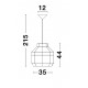 Natural Rattan Black Fabric Wire & Base LED E27 1x12 Watt 230 Volt IP20 Bulb Excluded D: 35 H1: 44 H2: 215 cm Adjustable height 