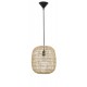 Natural Rattan Black Fabric Wire & Base LED E27 1x12 Watt 230 Volt IP20 Bulb Excluded D: 30.5 H1: 34 H2: 215 cm Adjustable heigh