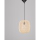Natural Rattan Black Fabric Wire & Base LED E27 1x12 Watt 230 Volt IP20 Bulb Excluded D: 30.5 H1: 34 H2: 215 cm Adjustable heigh
