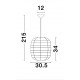 Natural Rattan Black Fabric Wire & Base LED E27 1x12 Watt 230 Volt IP20 Bulb Excluded D: 30.5 H1: 34 H2: 215 cm Adjustable heigh