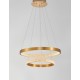 Triac Dimmable Antique Gold Brass Aluminium & Acrylic LED 62 Watt 230 Volt 3113Lm 3000K IP20 D: 60 H: 120 cm Adjustable Height 