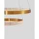 Triac Dimmable Antique Gold Brass Aluminium & Acrylic LED 62 Watt 230 Volt 3113Lm 3000K IP20 D: 60 H: 120 cm Adjustable Height 