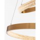 Triac Dimmable Antique Gold Brass Aluminium & Acrylic LED 62 Watt 230 Volt 3113Lm 3000K IP20 D: 60 H: 120 cm Adjustable Height 