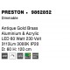 Triac Dimmable Antique Gold Brass Aluminium & Acrylic LED 62 Watt 230 Volt 3113Lm 3000K IP20 D: 60 H: 120 cm Adjustable Height 