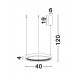 Traic Dimmable Sandy Black Aluminium & Acrylic LED 30 Watt 230 Volt 1828Lm 3000K IP20 D: 40 H: 120 cm Adjustable height 