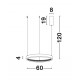 Traic Dimmable Sandy Black Aluminium & Acrylic LED 35 Watt 230 Volt 2264Lm 3000K IP20 D: 60 H: 120 cm Adjustable height 