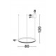 Traic DimmableSandy Black Aluminium & Acrylic LED 50 Watt 230 Volt 2727Lm 3000K IP20 D: 80 H: 120 cm Adjustable height 