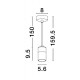 Sandy Black & Gold Aluminium LED GU10 1x10 Watt IP20 220-240 Volt Bulb Excluded D: 5.6 H1: 9.5 H2: 160 cm 