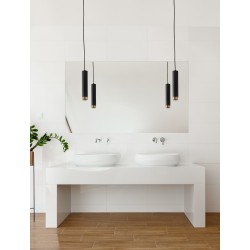 Sandy Black & Gold Aluminium LED GU10 1x10 Watt IP20 220-240 Volt Bulb Excluded D: 5.9 H1: 30 H2: 180 cm 