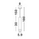 Sandy Black & Gold Aluminium LED GU10 1x10 Watt IP20 220-240 Volt Bulb Excluded D: 5.9 H1: 30 H2: 180 cm 