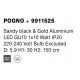 Sandy Black & Gold Aluminium LED GU10 1x10 Watt IP20 220-240 Volt Bulb Excluded D: 5.9 H1: 30 H2: 180 cm 