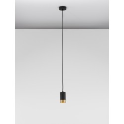 Sandy Black & Gold Aluminium LED GU10 1x10 Watt IP20 220-240 Volt Bulb Excluded D: 5.9 H1: 10.8 H2: 160.8 cm 