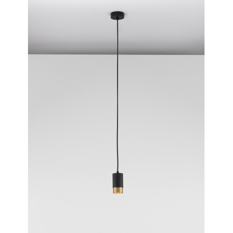 Sandy Black & Gold Aluminium LED GU10 1x10 Watt IP20 220-240 Volt Bulb Excluded D: 5.9 H1: 10.8 H2: 160.8 cm 