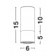 Sandy Black & Gold Aluminium LED GU10 1x13 Watt IP20 230 Volt Bulb Excluded D: 6 H: 15 cm 