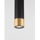 Sandy Black & Gold Aluminium Black Fabric Cable H: 200 cm LED GU10 1x13 Watt IP20 230 Volt Bulb Excluded D: 6 H: 30 cm 