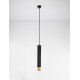 Sandy Black & Gold Aluminium Black Fabric Cable H: 200 cm LED GU10 1x13 Watt IP20 230 Volt Bulb Excluded D: 6 H: 40 cm 