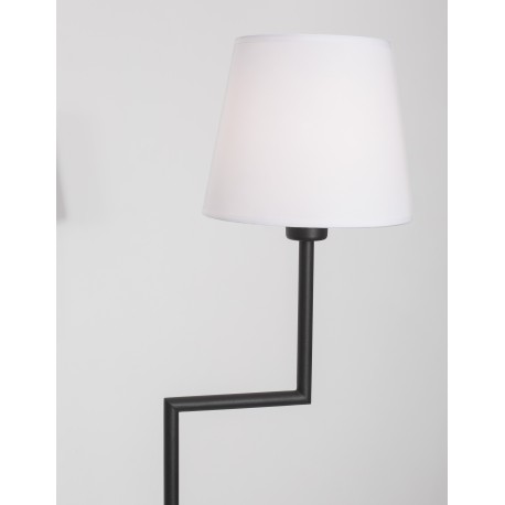 White Fabric Shade Sandy Black Aluminium LED E27 1x12 Watt 230 Volt IP20 Bulb Excluded Cable Length: 174 cm D: 35 W: 18 H 1: 25 