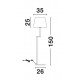 White Fabric Shade Sandy Black Aluminium LED E27 1x12 Watt 230 Volt IP20 Bulb Excluded Cable Length: 174 cm D: 35 W: 18 H 1: 25 