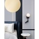 Sandy Black Metal & Aluminium White Opal Glass Switch On/Off LED G9 1x5 Watt 450 Lm Samsung 1x3 Watt 200Lm 230 Volt 3200K IP20