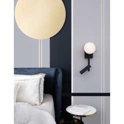 Sandy Black Metal & Aluminium White Opal Glass Switch On/Off LED G9 1x5 Watt 450 Lm Samsung 1x3 Watt 200Lm 230 Volt 3200K IP20