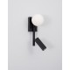 Sandy Black Metal & Aluminium White Opal Glass Switch On/Off LED G9 1x5 Watt 450 Lm Samsung 1x3 Watt 200Lm 230 Volt 3200K IP20