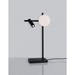 Sandy Black Metal & Aluminium White Opal Glass Switch On/Off LED 6 Watt 450 Lm Samsung 1x3 Watt 200Lm 230 Volt 3200K IP20 Ca