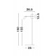 Sandy Black Metal & Aluminium White Opal Glass Switch On/Off LED 6 Watt 450Lm Samsung 1x3 Watt 200Lm 230 Volt 3200K IP20 Cabl