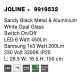 Sandy Black Metal & Aluminium White Opal Glass Switch On/Off LED 6 Watt 450Lm Samsung 1x3 Watt 200Lm 230 Volt 3200K IP20 Cabl
