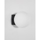 Sandy Black Metal & Aluminium White Opal Glass Switch On/Off LED 1x6 Watt 240 Volt 445Lm 3200K IP20 D: 12.5. W: 12.5 H: 14.5 cm 
