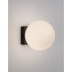 Sandy Black Metal & Aluminium White Opal Glass Switch On/Off LED 1x6 Watt 240 Volt 445Lm 3200K IP20 D: 12.5. W: 12.5 H: 14.5 cm 
