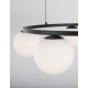 Sandy Black Metal & Aluminium White Opal Glass LED 35 Watt 240 Volt 2803Lm 3200K IP20 D: 50 H: 155 cm Adjustable height 