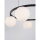 Sandy Black Metal & Aluminium White Opal Glass LED 35 Watt 240 Volt 2803Lm 3200K IP20 D: 50 H: 155 cm Adjustable height 
