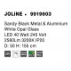 Sandy Black Metal & Aluminium White Opal Glass LED 35 Watt 240 Volt 2803Lm 3200K IP20 D: 50 H: 155 cm Adjustable height 