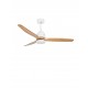 Fan Matt White Steel & Glass Oak Wood D: 132 H: 35-48 cm 5 Speed Remote, 64cm Blade DC 25W,AC220-240V 5000CFM 200RPM,<30 dB,5.8K